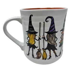 Cobwebs & Cauldrons Halloween Mug Witches Brooms “Squad Ghouls” Girlfriends